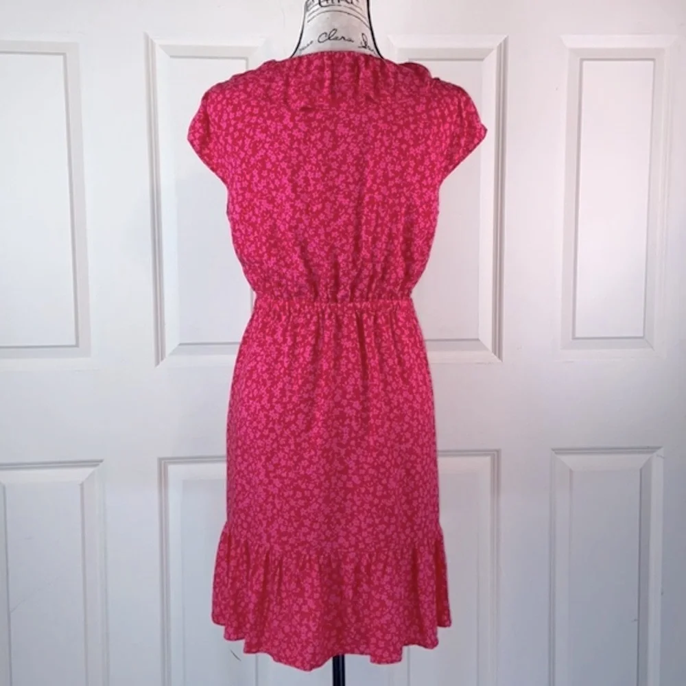 J. Crew Ruffle V-Neck Faux Wrap Floral Dress